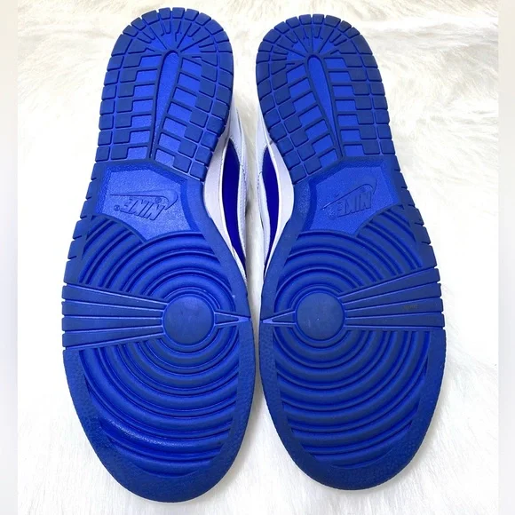 Nike Dunk Lows Sneakers Blue White Racer Low Dunks Leather Mens - Picture 9 of 9